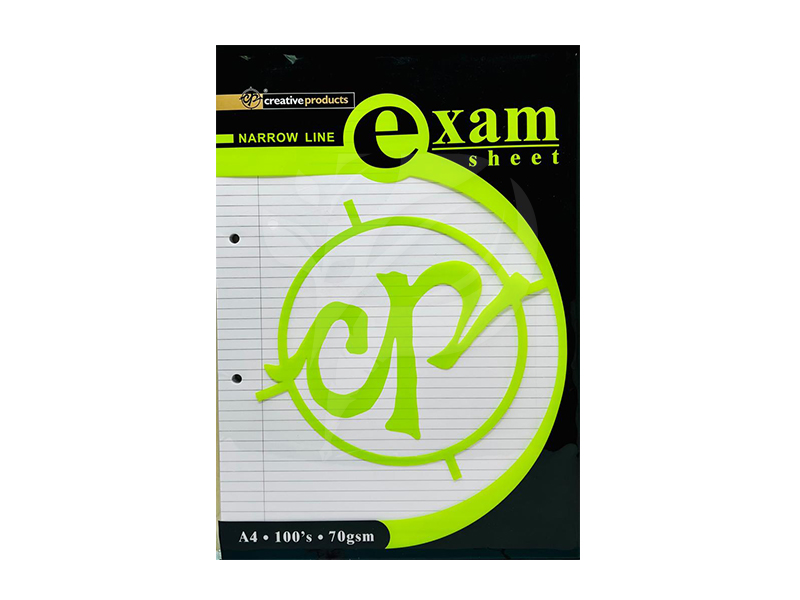 CP EXAM SHEET NARROW LINE 70GSM (100'S)