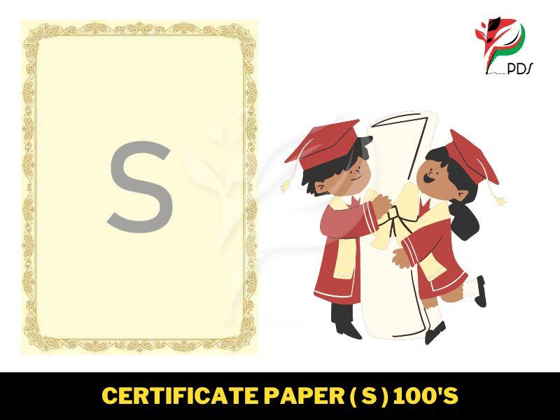 CERTIFICATE CARD WITH GOLD HOT STAMPING (S)