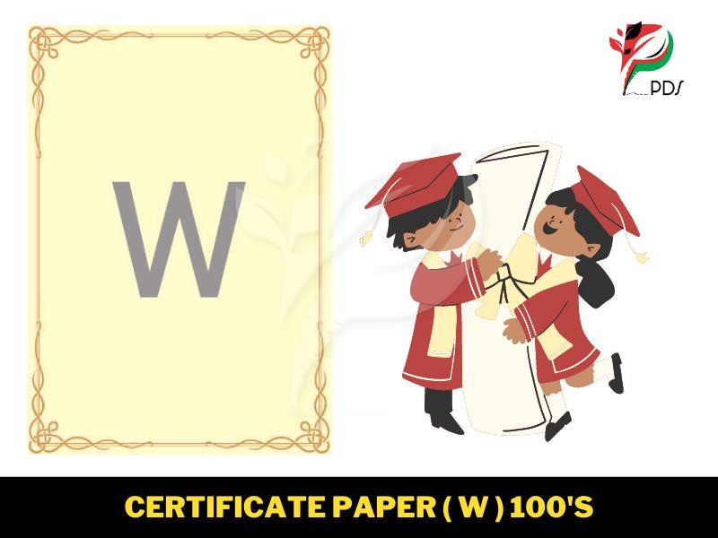CERTIFICATE CARD WITH GOLD HOT STAMPING (W)