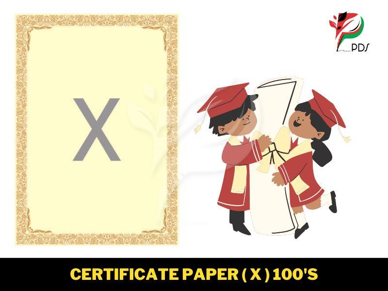 CERTIFICATE CARD WITH GOLD HOT STAMPING (X)