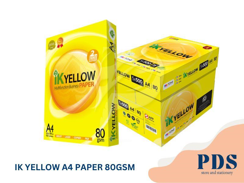 IK YELLOW COPY PAPER 80GSM (A4)